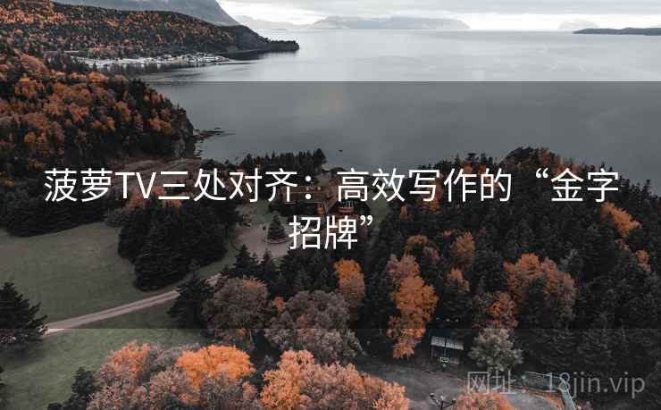 菠萝TV三处对齐：高效写作的“金字招牌”  第2张