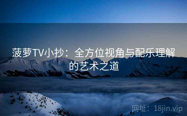 菠萝TV小抄：全方位视角与配乐理解的艺术之道  第2张